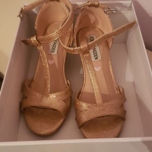 Steve Madden Junior Princess Blush Glitter Pumps
